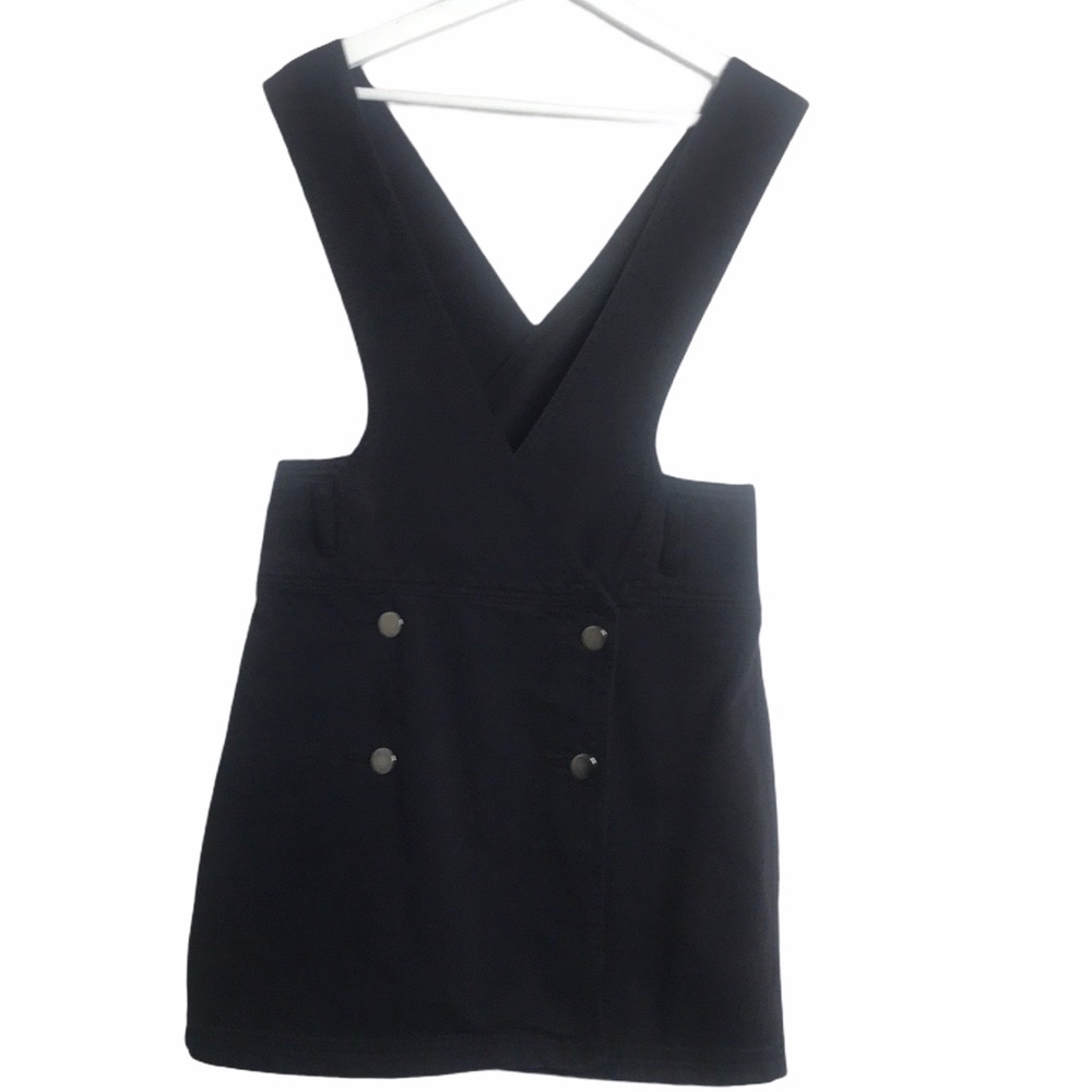 Urban Outfitters Black Mini Pinafore Skirt